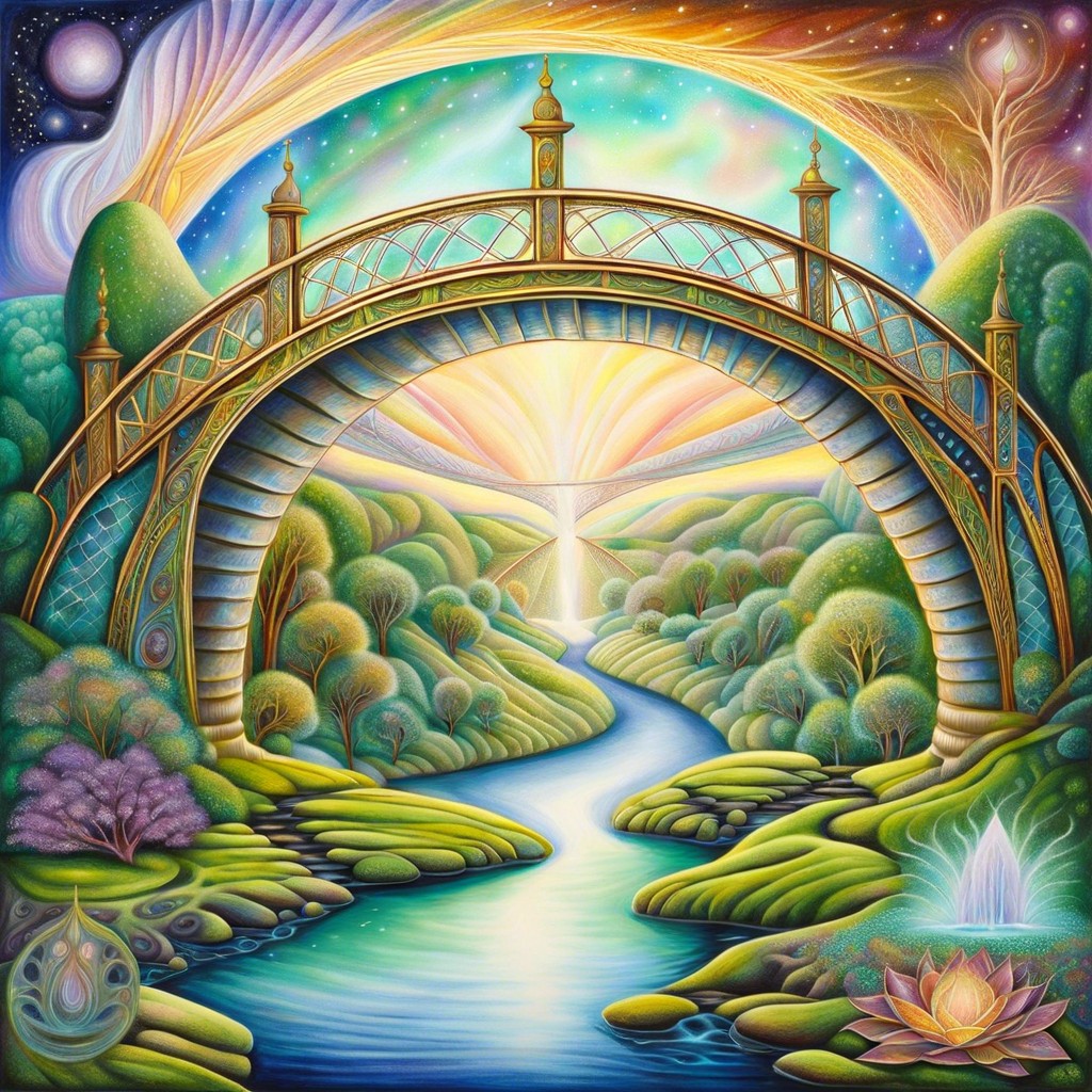 a bridge connecting two worlds in different dimensions