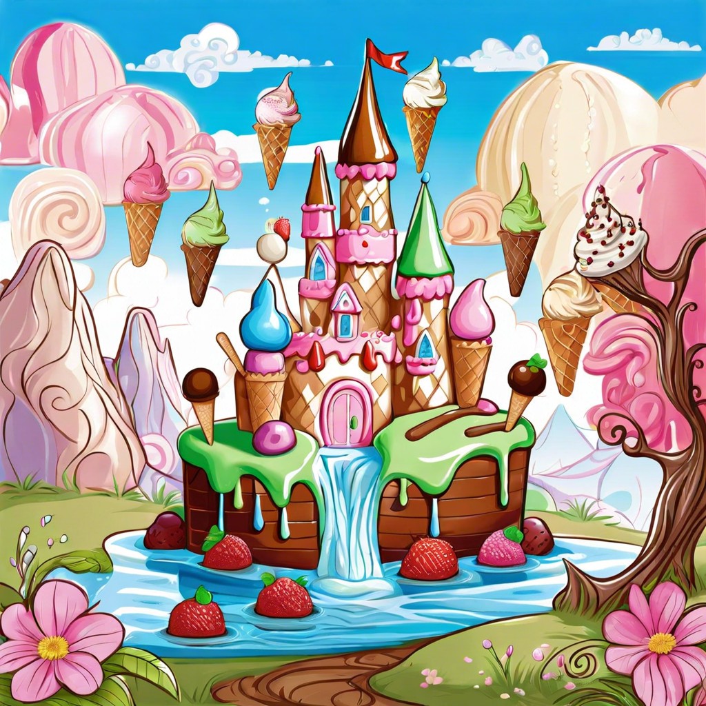 a castle made of ice cream