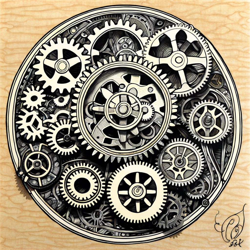 a close up of gears and cogs in a watch