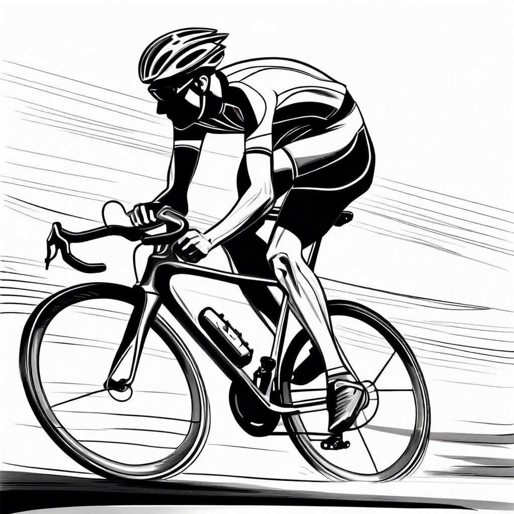a cyclist racing against the wind