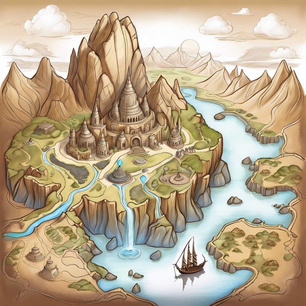 a fantasy map of an undiscovered world