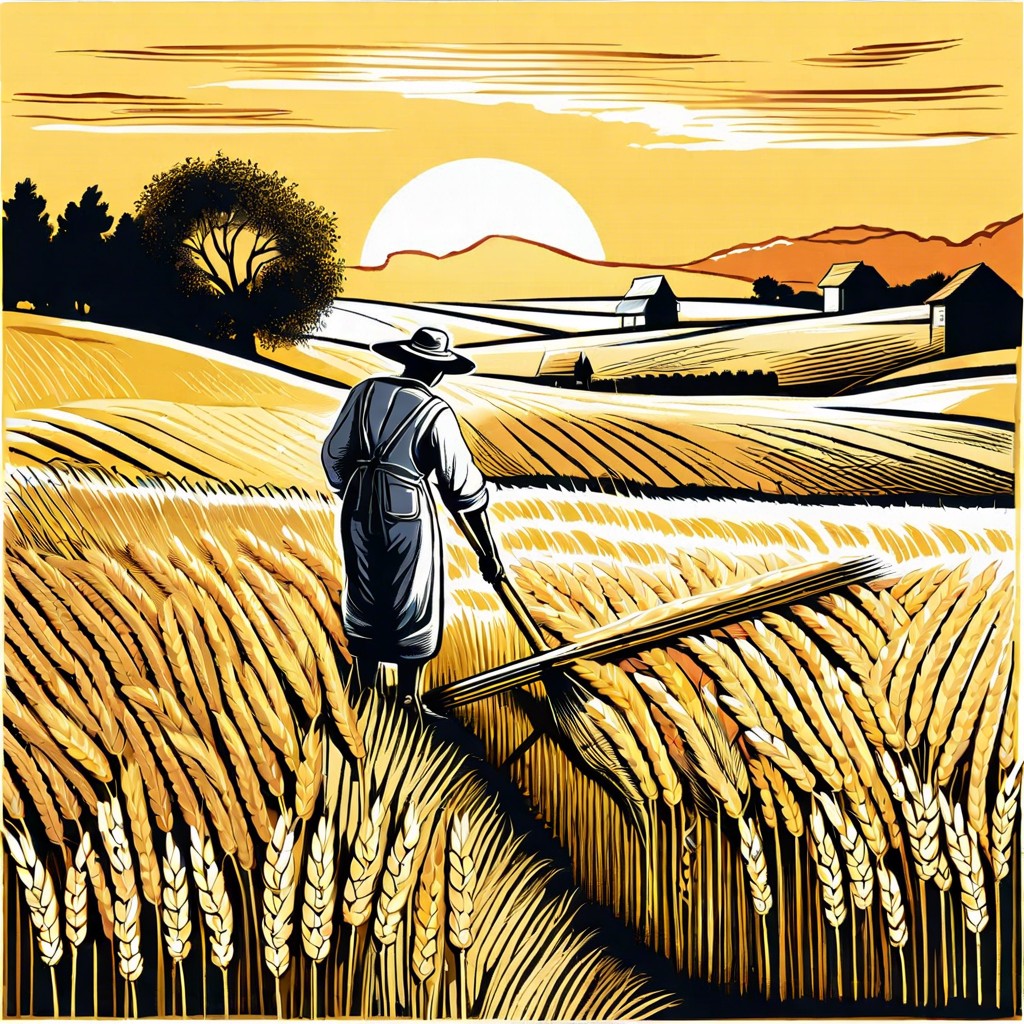 a farmer harvesting crops