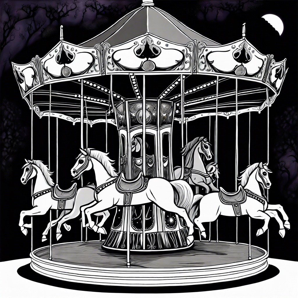 a haunted vintage carousel