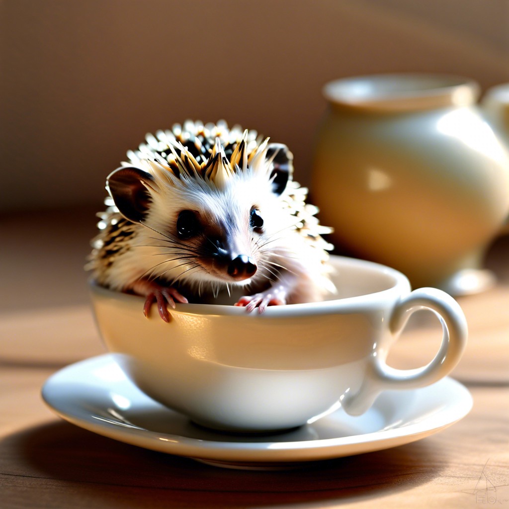 a hedgehog in a teacup