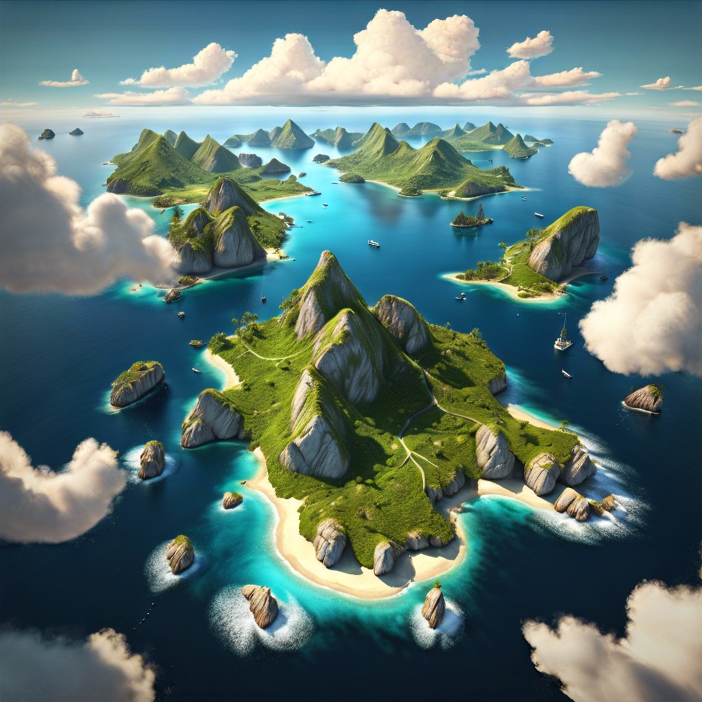 a map of an imaginary archipelago