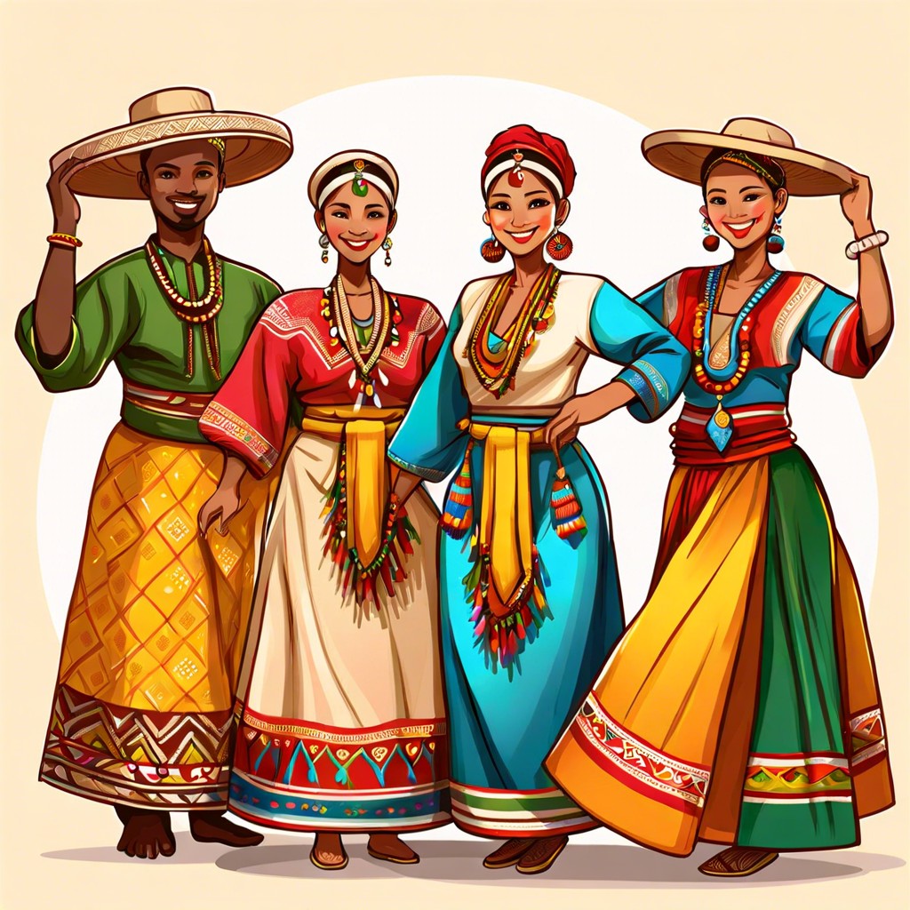a multicultural celebration with traditional dances