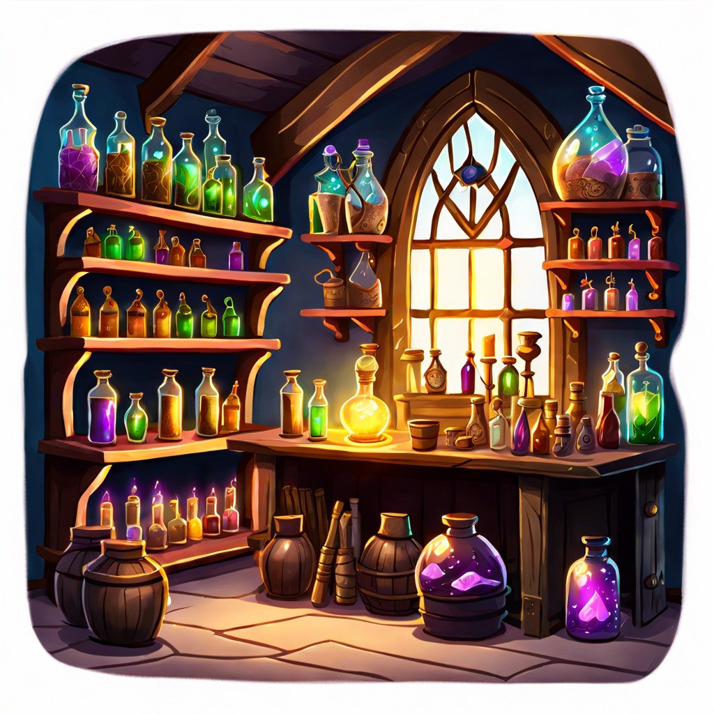 a mystical potion shop