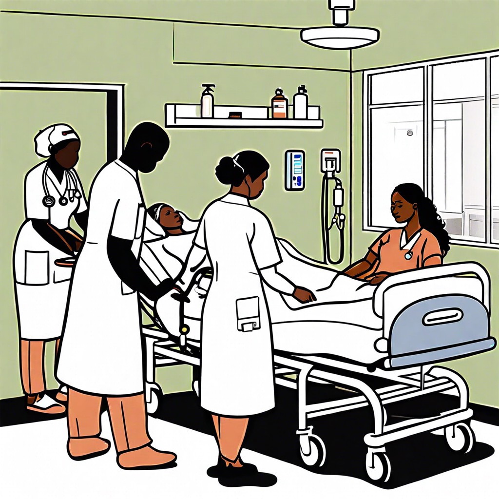 a nurse caring for patients