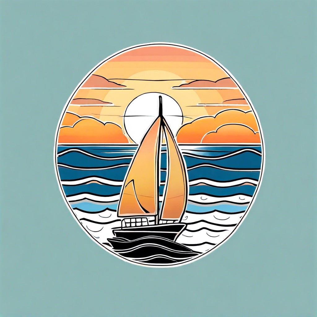 a petite sailboat on calm seas