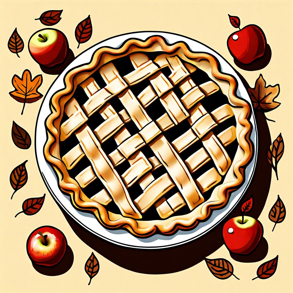 a simple apple pie with a lattice crust
