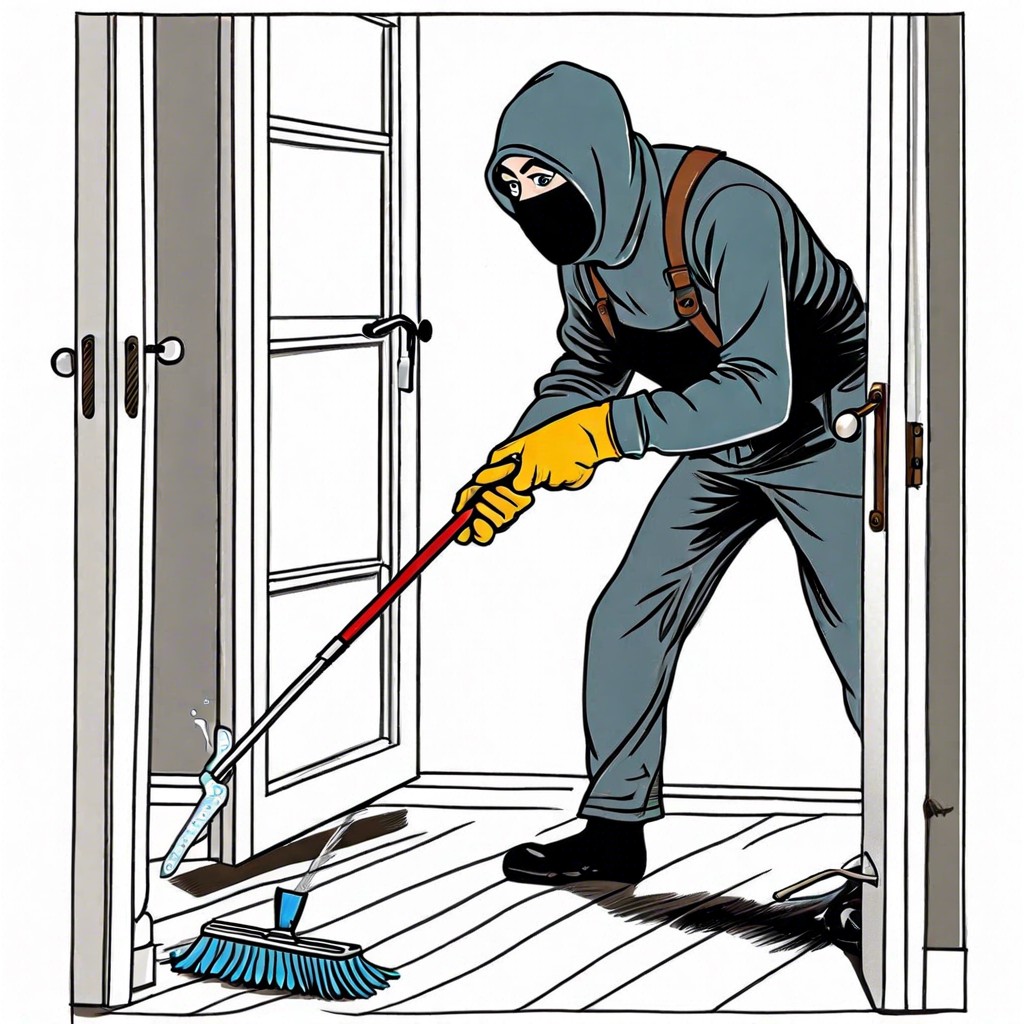a thief breaking into a home but ends up giving cleaning tips