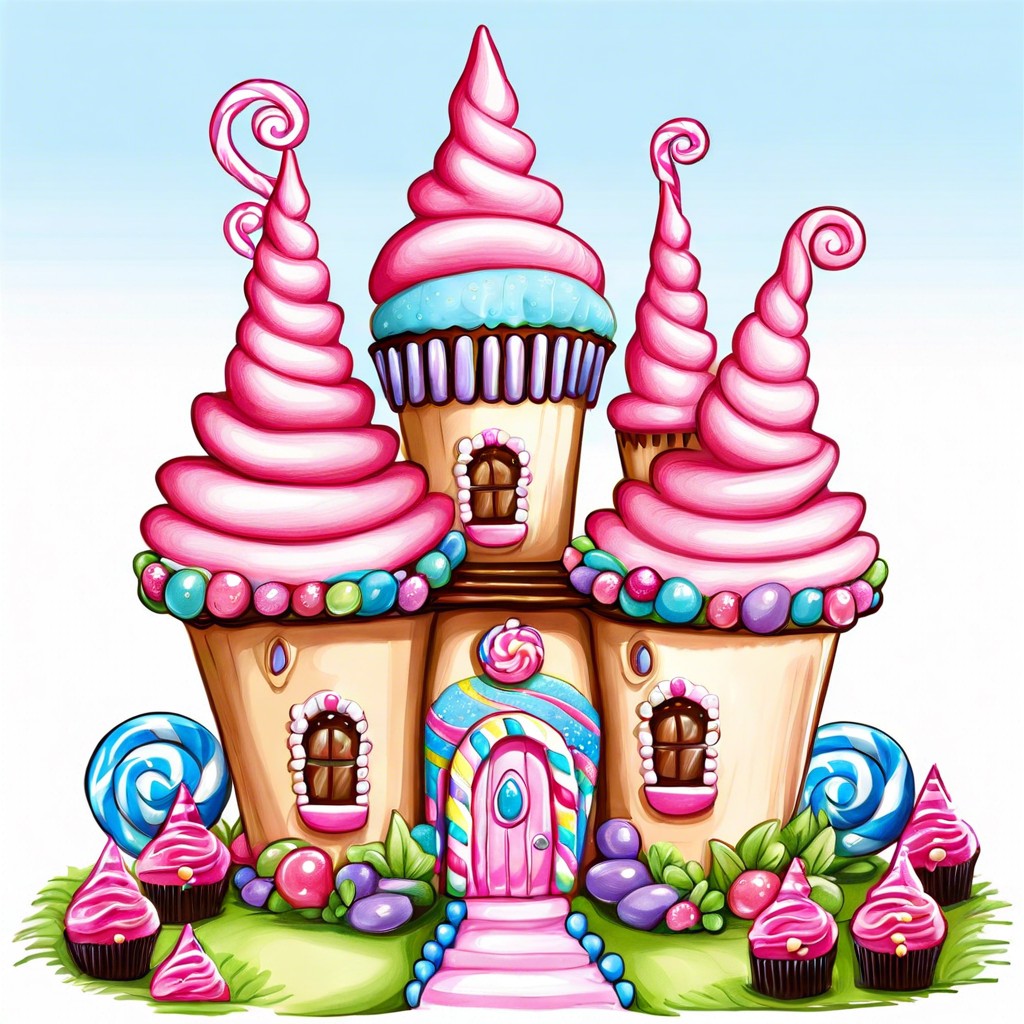 a whimsical cupcake castle