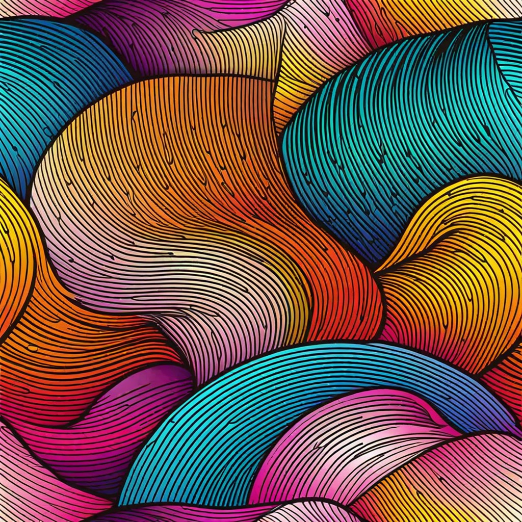 abstract circular waves with gradient shades