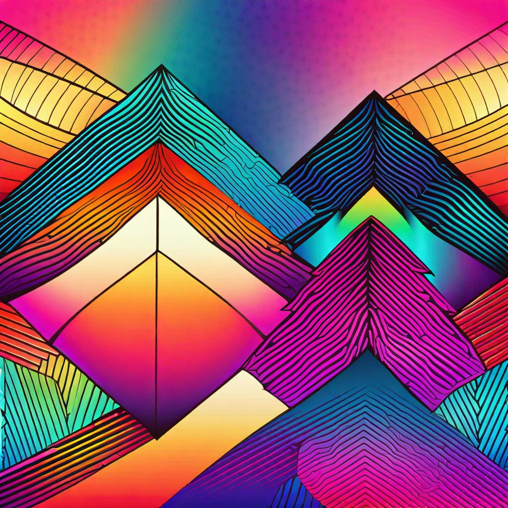 abstract geometric patterns using a gradient of colors