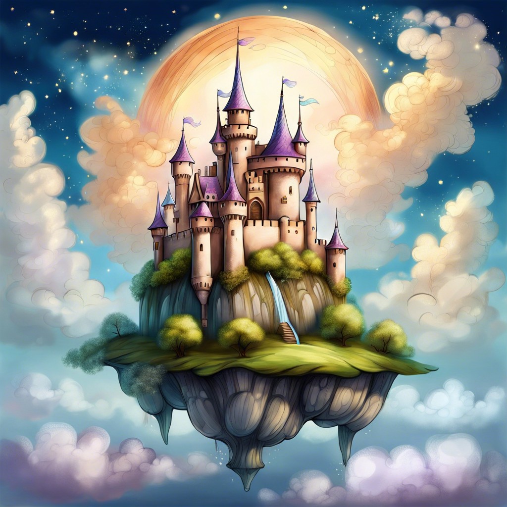 an ethereal fairy tale castle