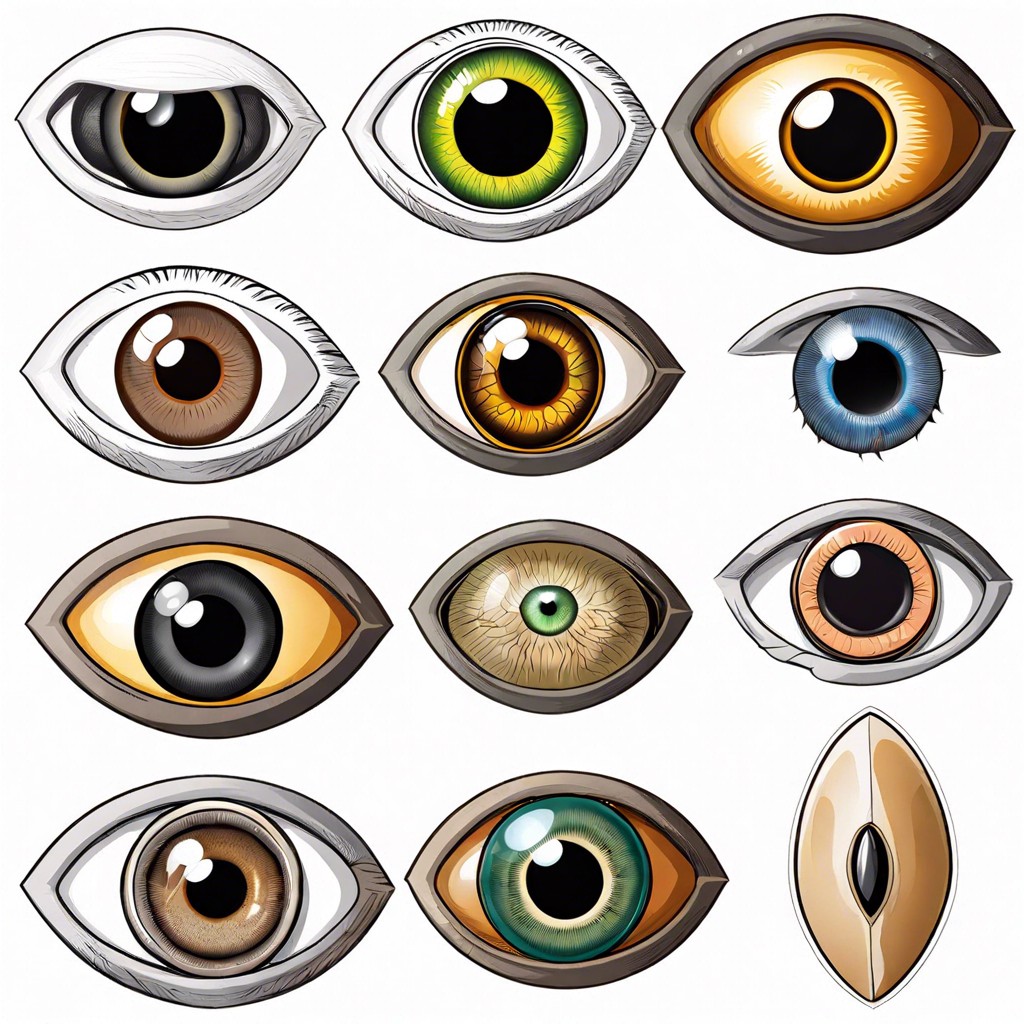 animal eyes pupils shaped like cats eyes or snake eyes