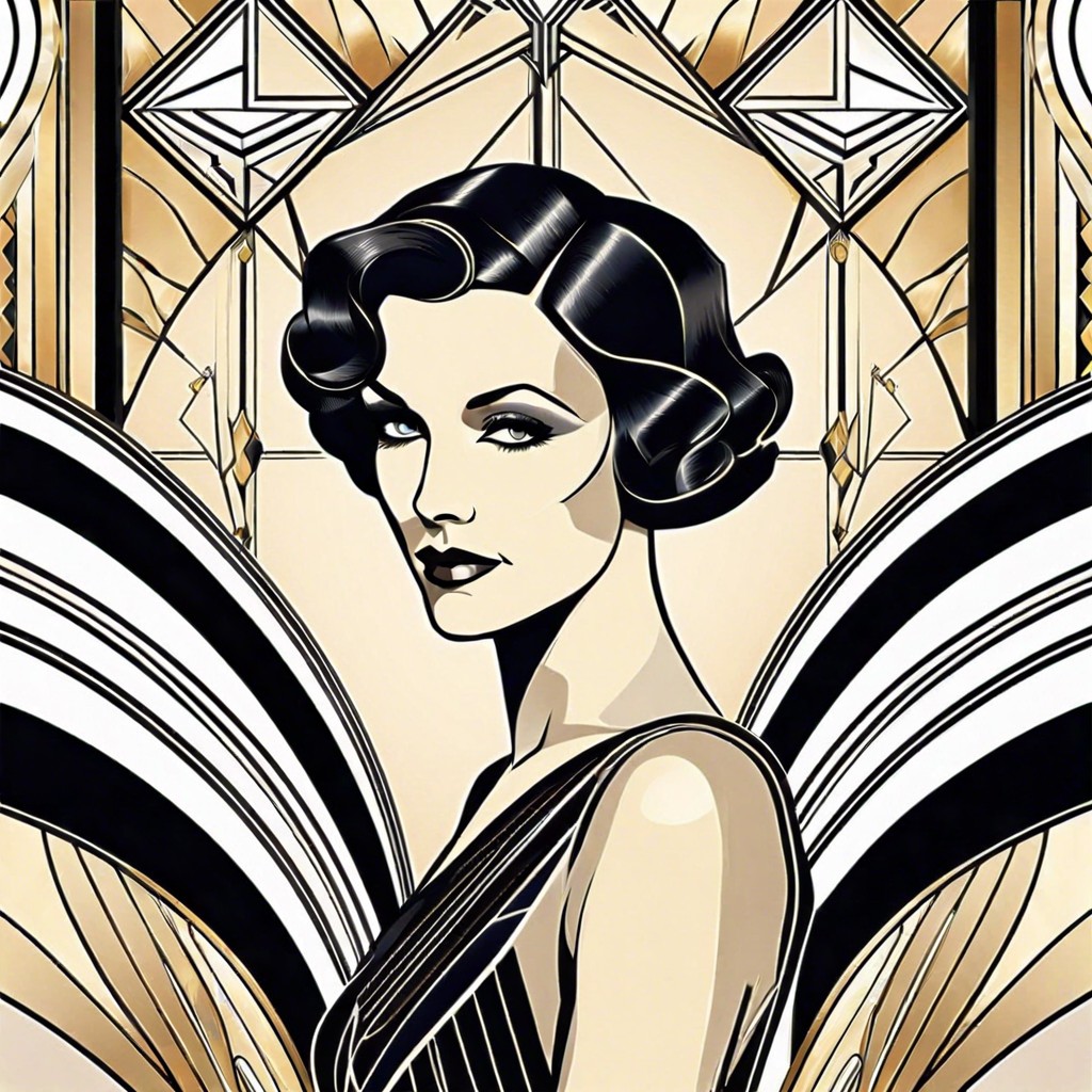 art deco inspired portrait