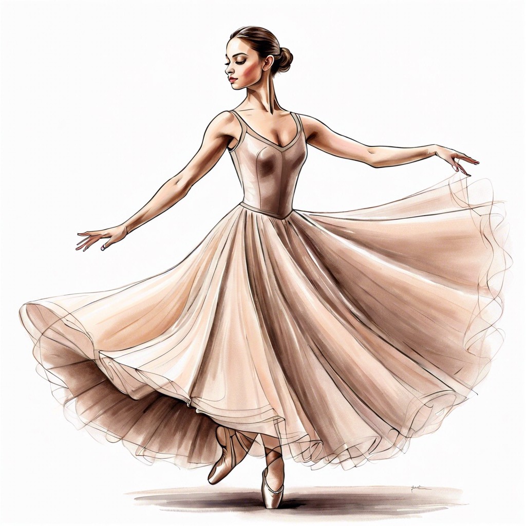 ballet dancer girl in mid twirl
