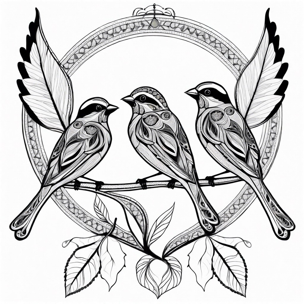 birds with leaf wings