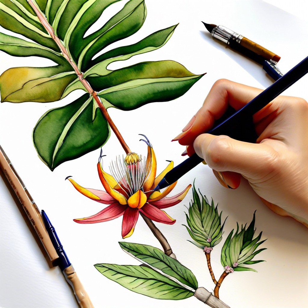 botanist illustrating rare plants