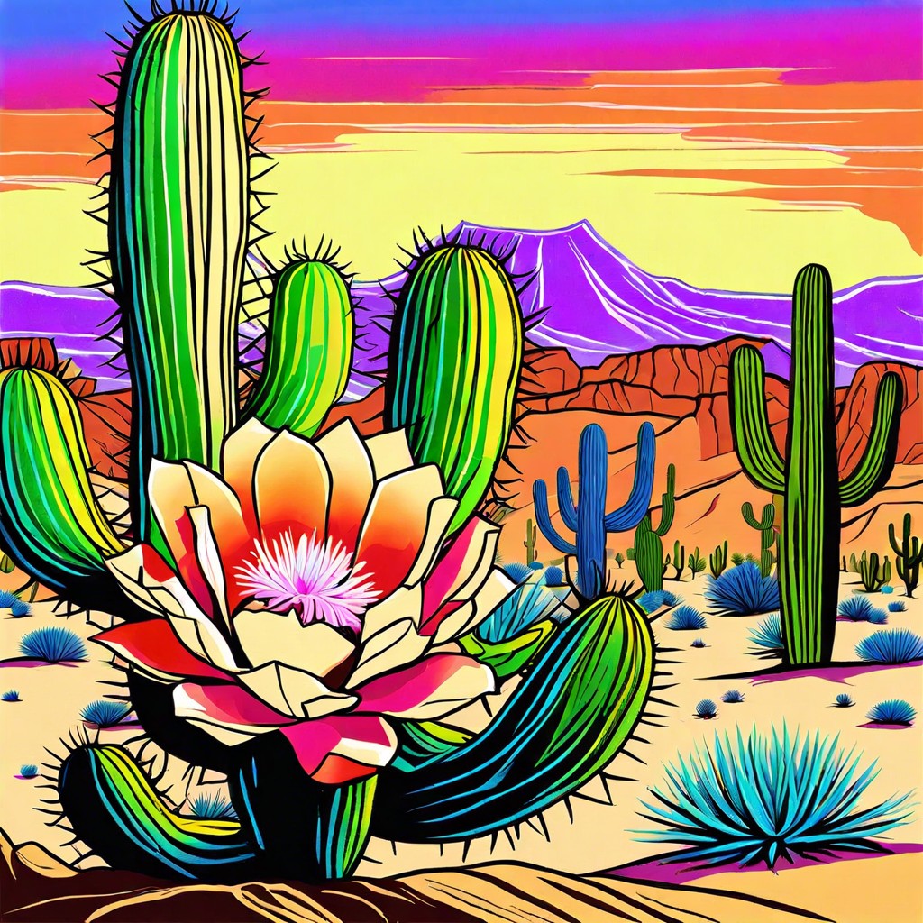 cactus flower in the desert