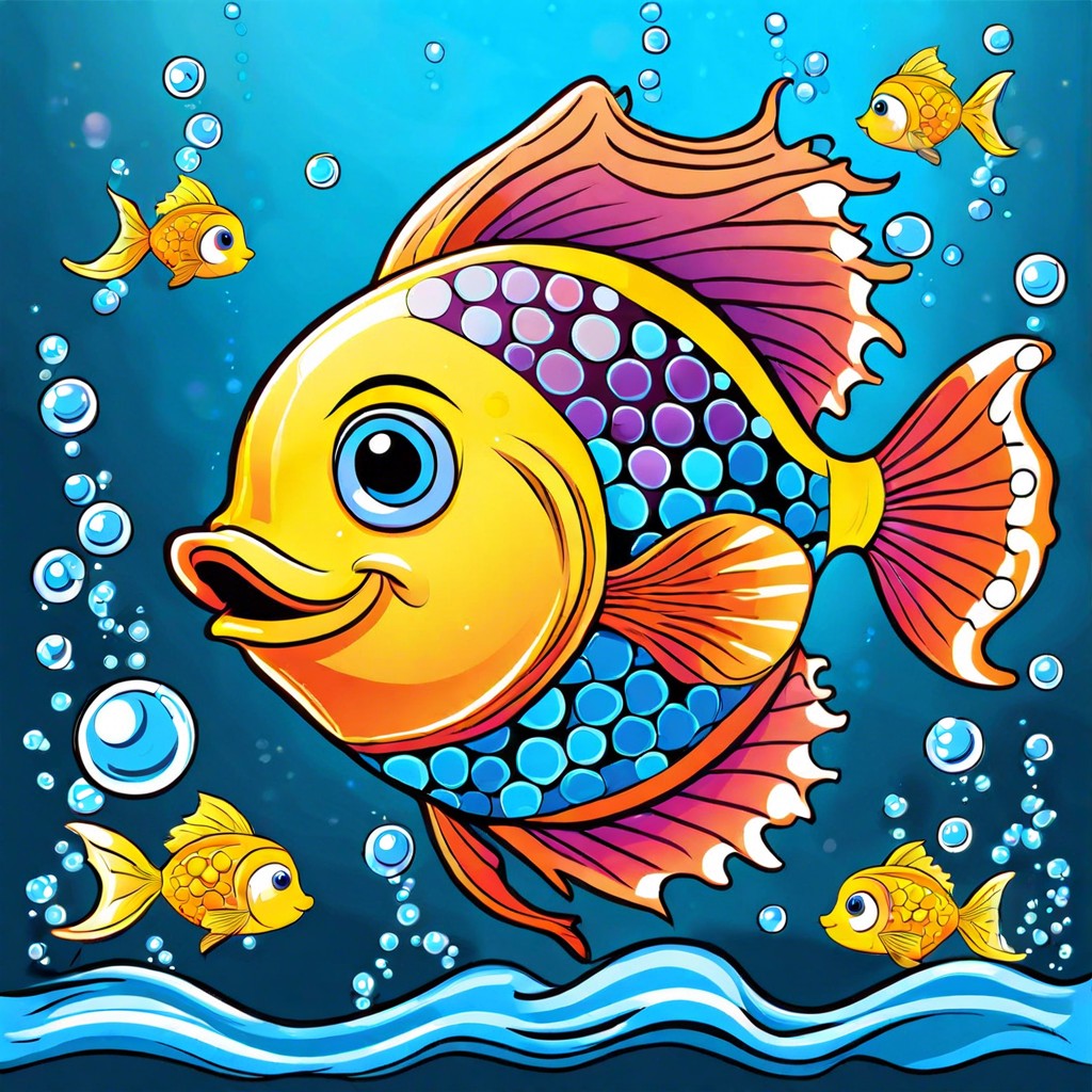cartoon fish in water