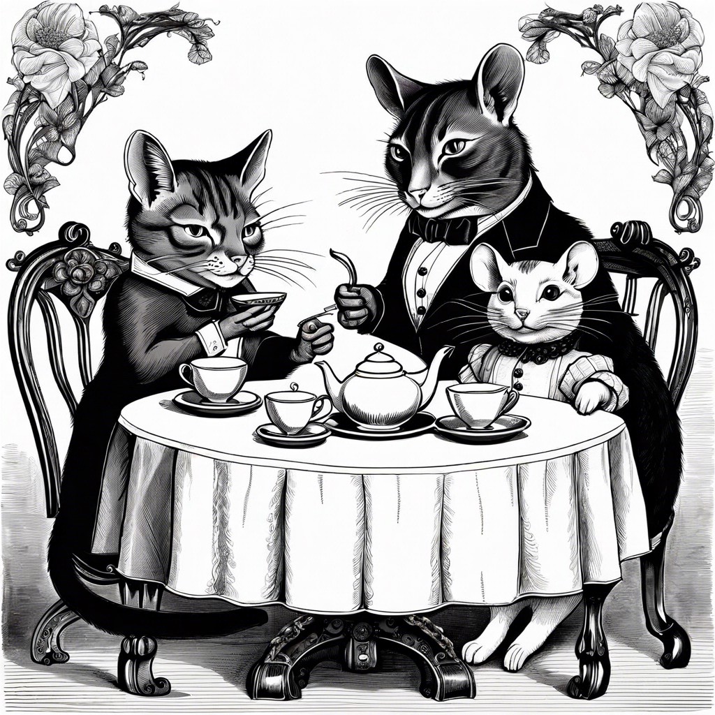 cat and mouse tea party