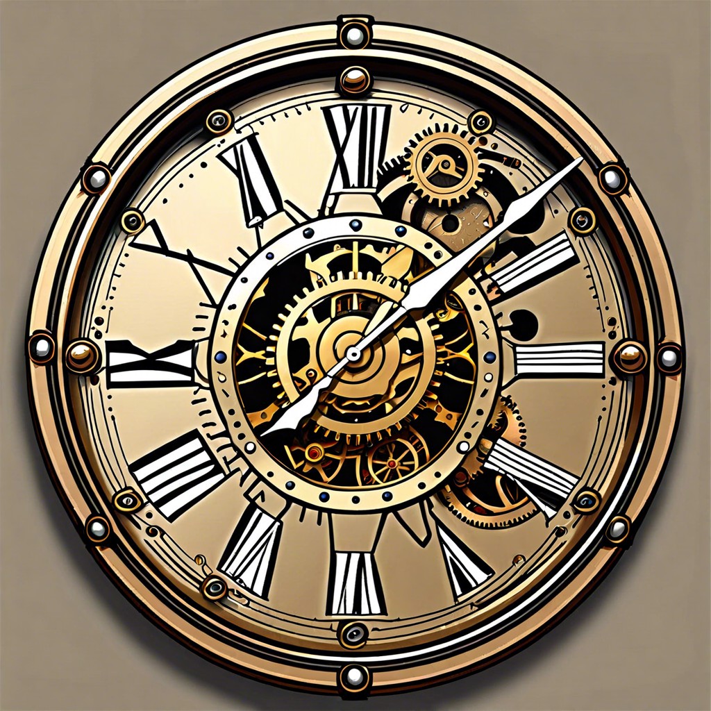 clock face with unique time markers