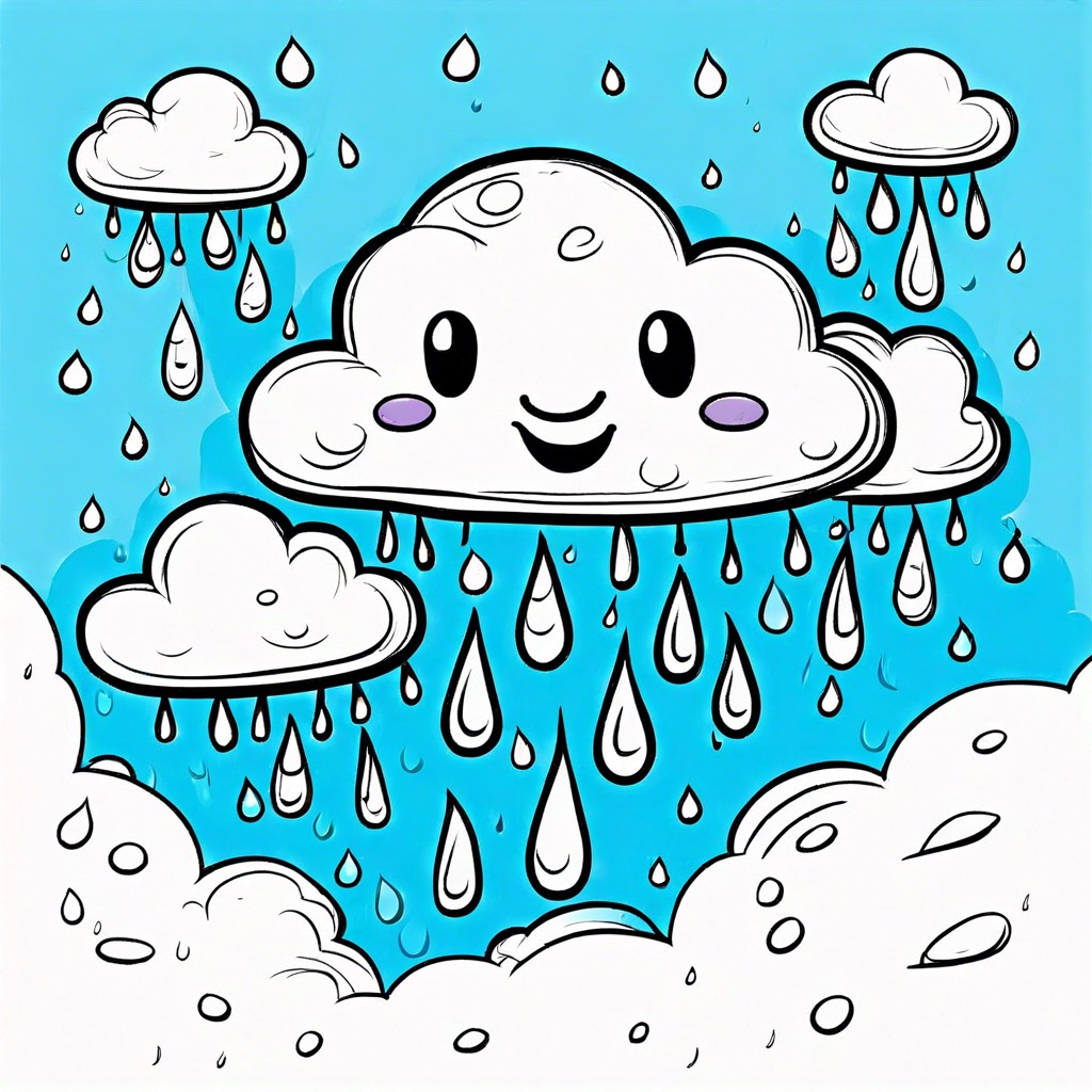 cloud with raindrops