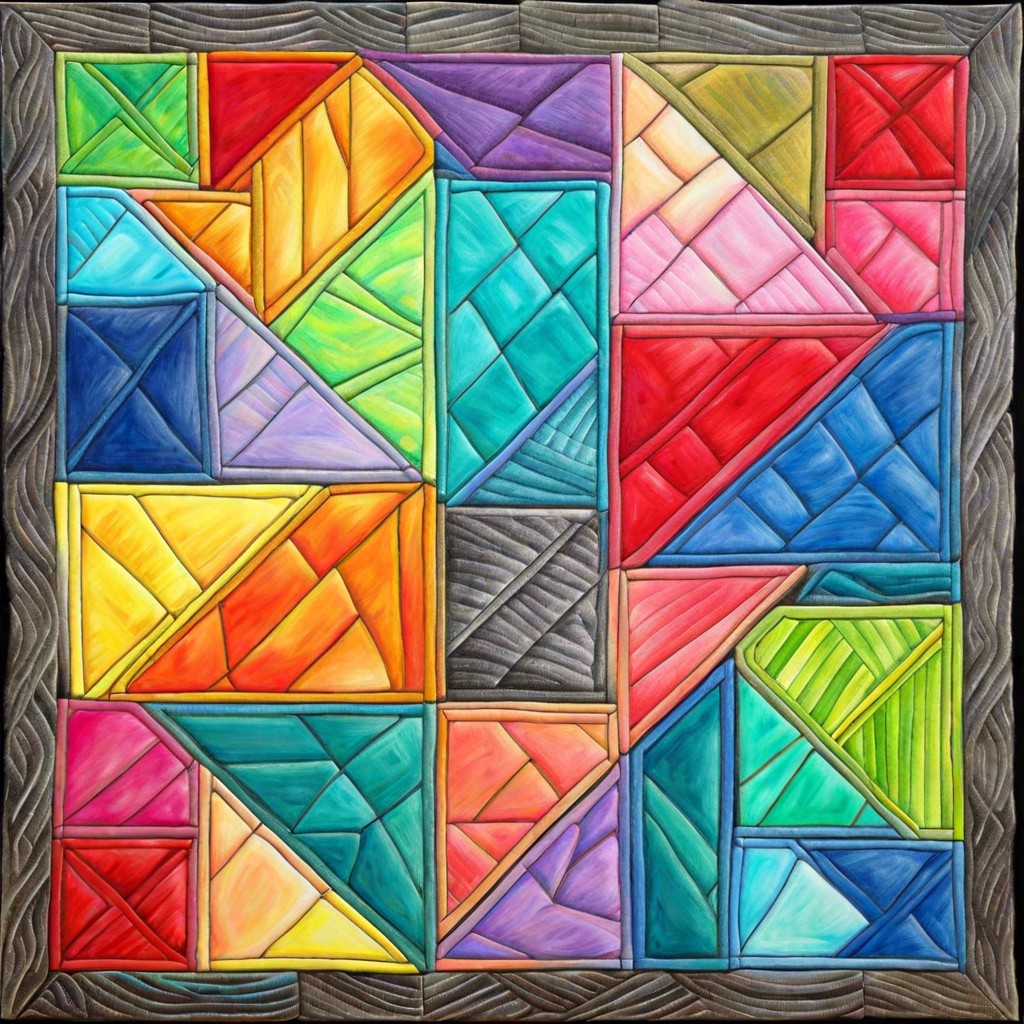 colorful geometric patterns like a patchwork quilt
