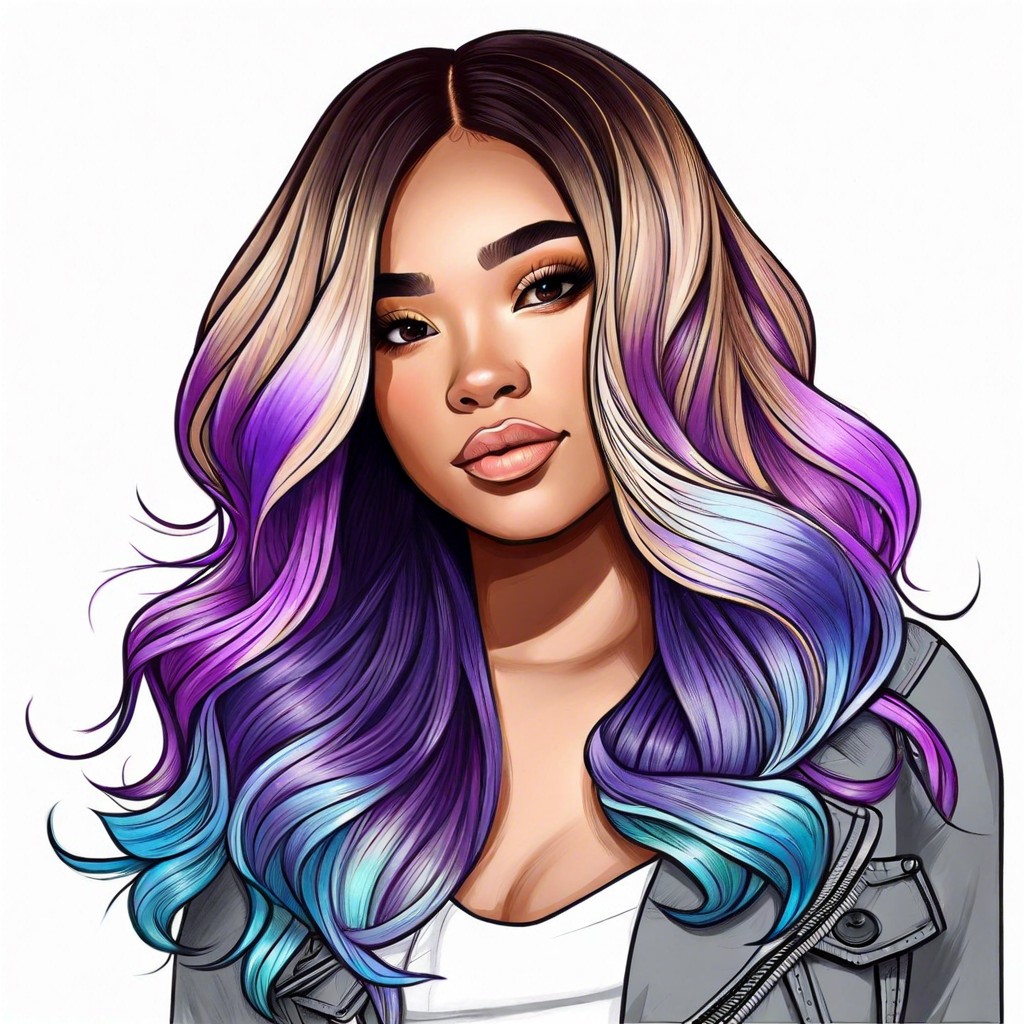 create a hair ombre effect with gradient shading