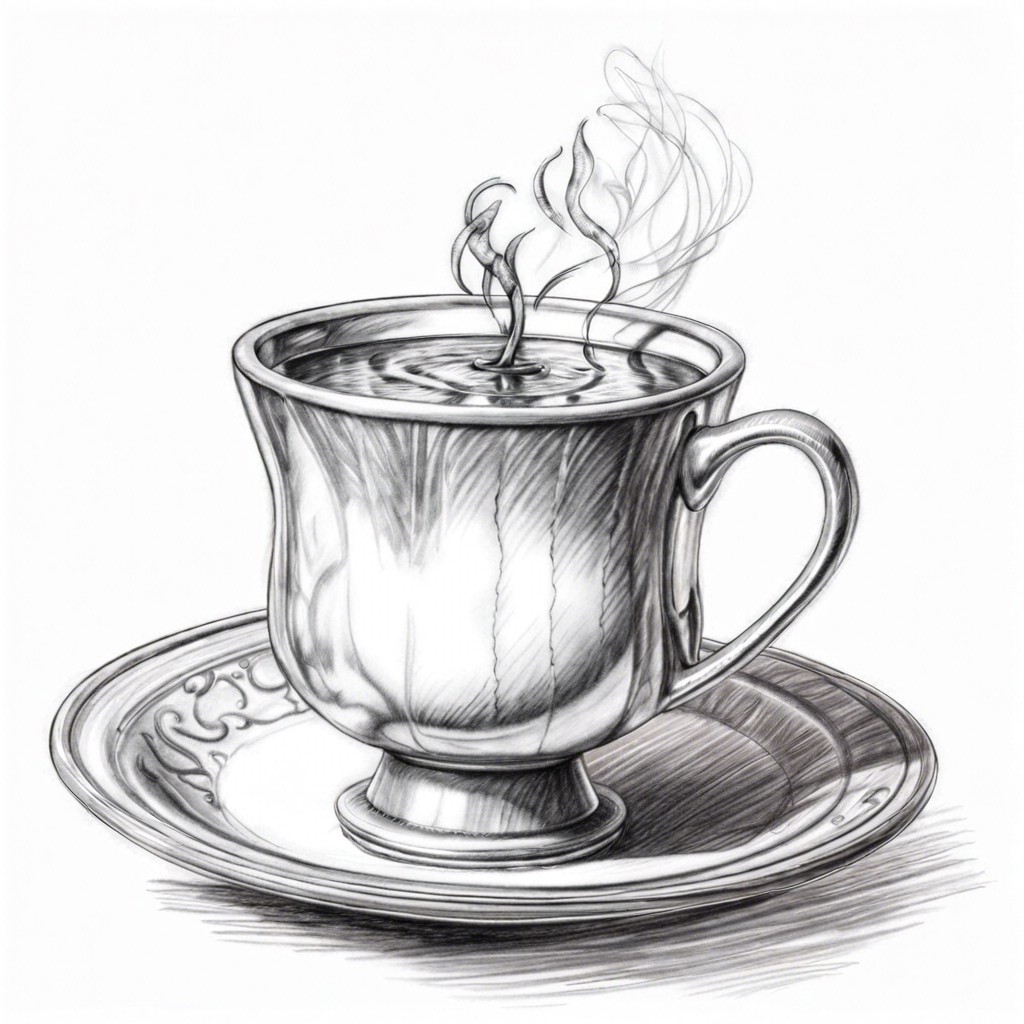 cup or mug with steam lines