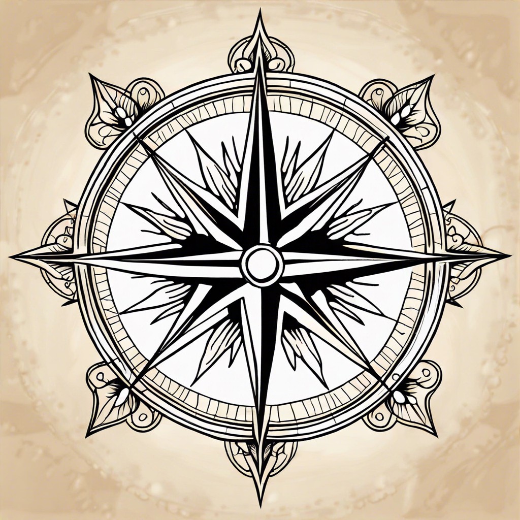 detailed compass rose