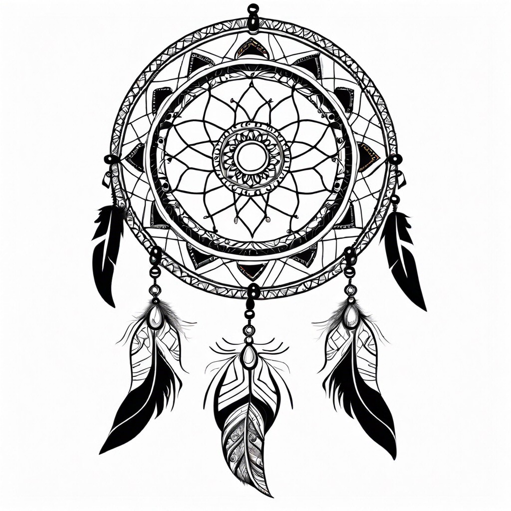 dream catchers with intricate details and symbolism