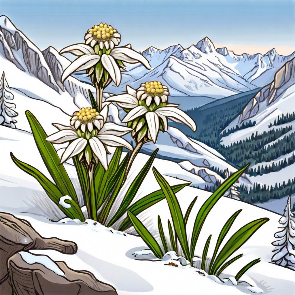 edelweiss in an alpine setting