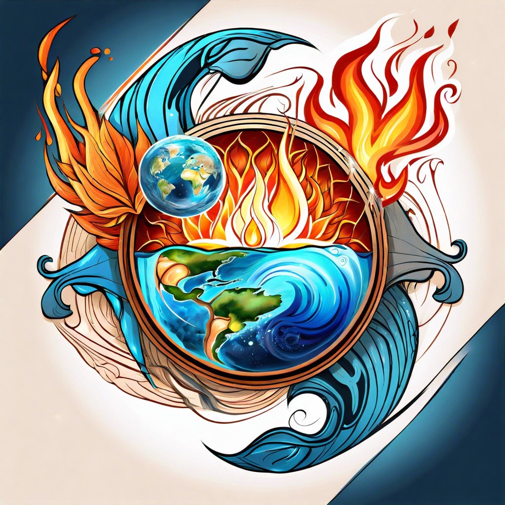 elemental fusion interaction of earth water air and fire