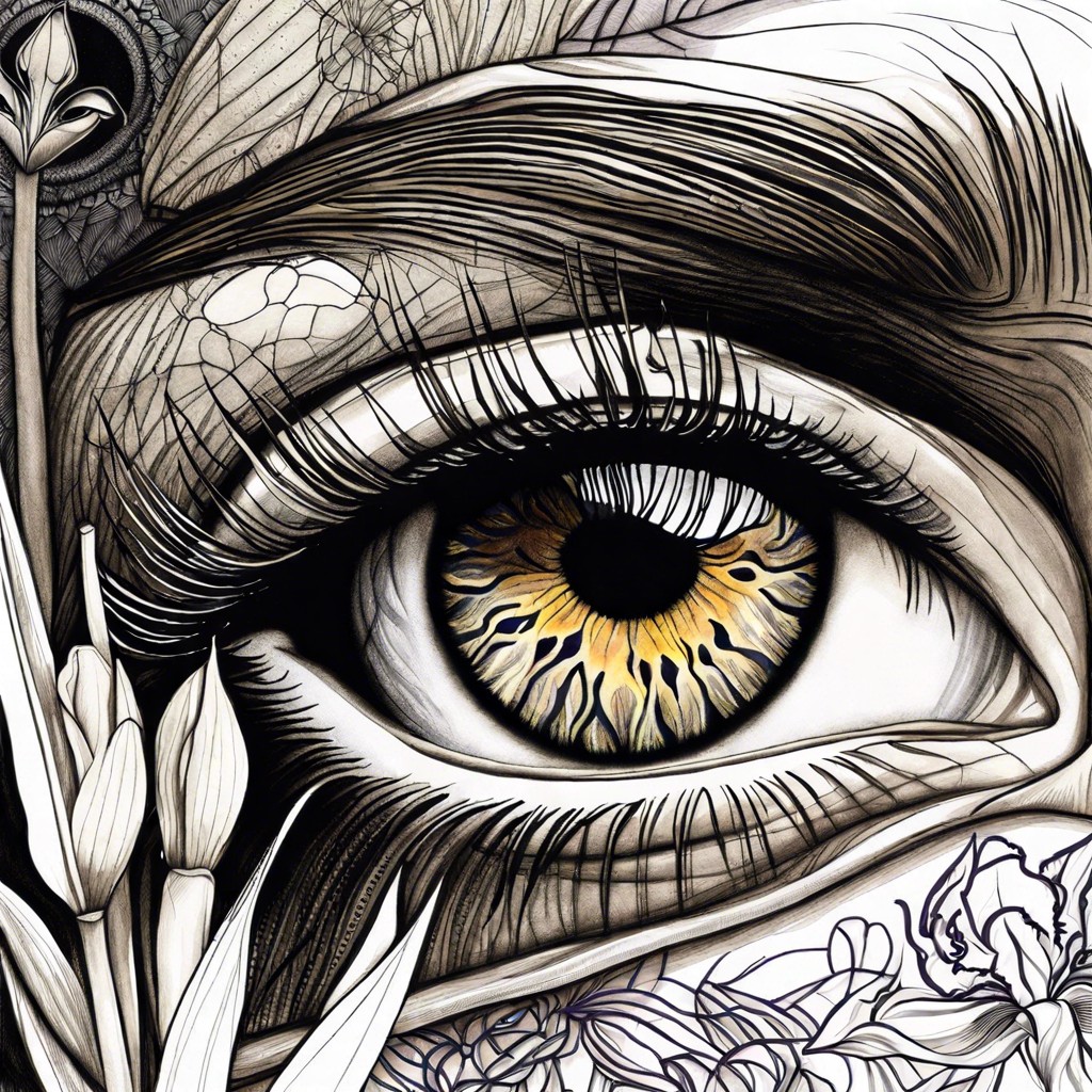 eyes with intricate irises