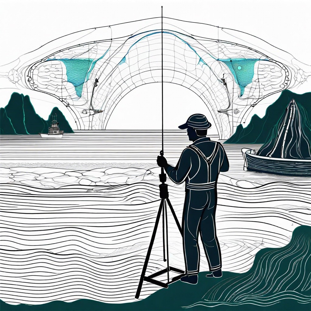 fisherman mapping underwater topography