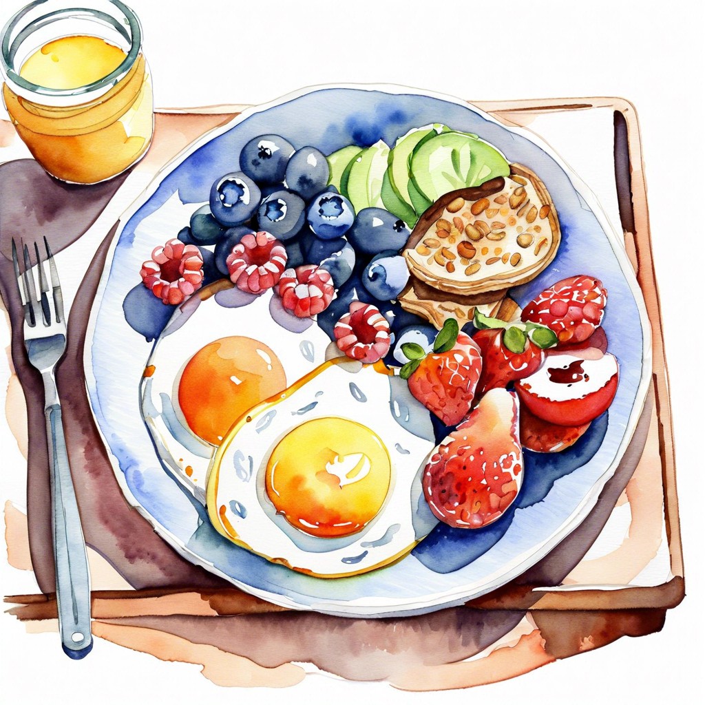 food diary sketches illustrate meals or snacks