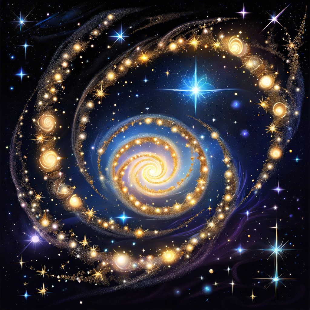 galaxy spiral with stars