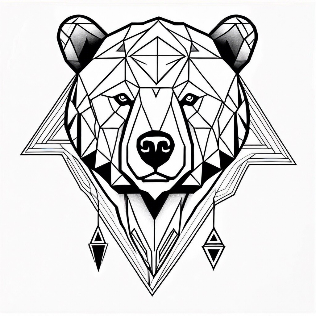 geometric animal totem e.g. a bear or wolf