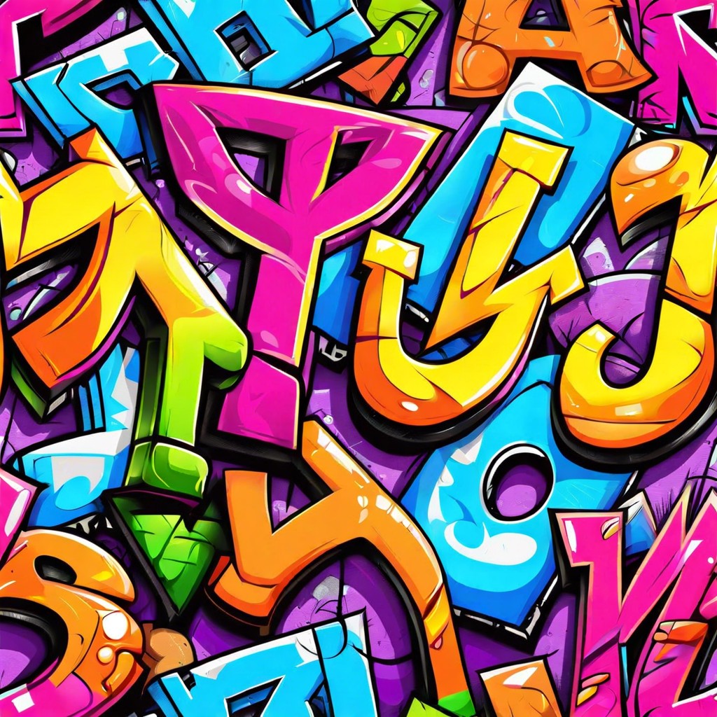 graffiti style street art letters