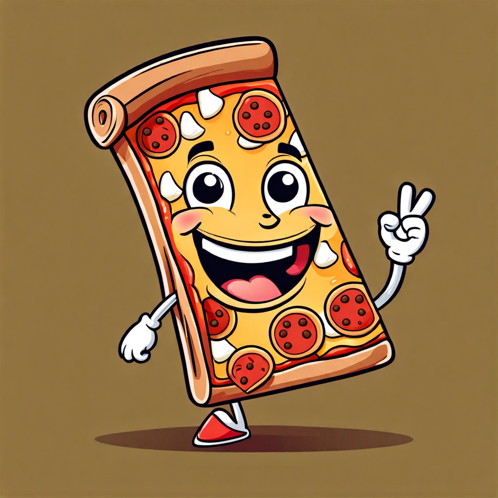 happy slice of pizza