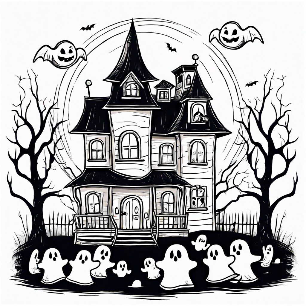 haunted house with friendly ghosts