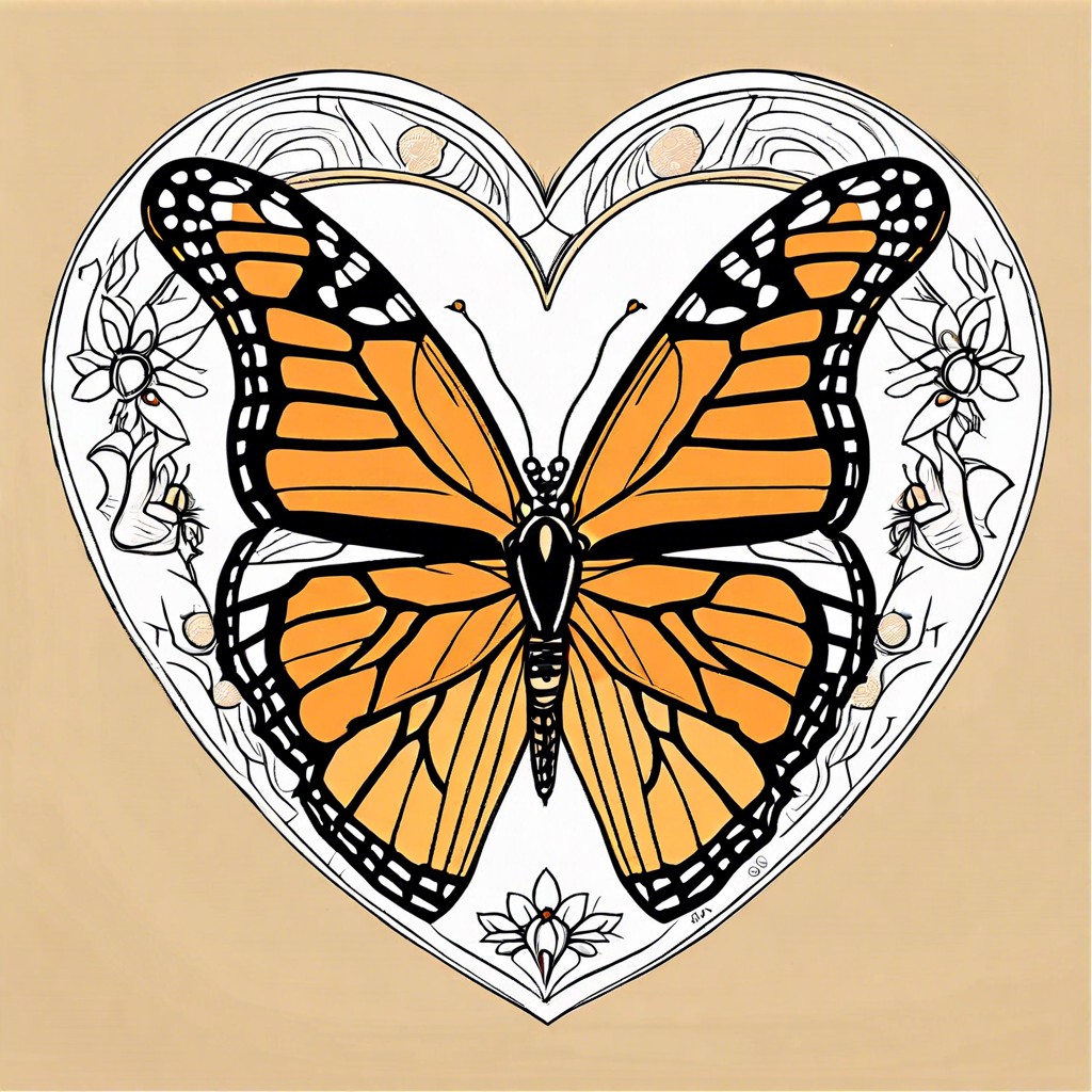 heart morphing into a butterfly