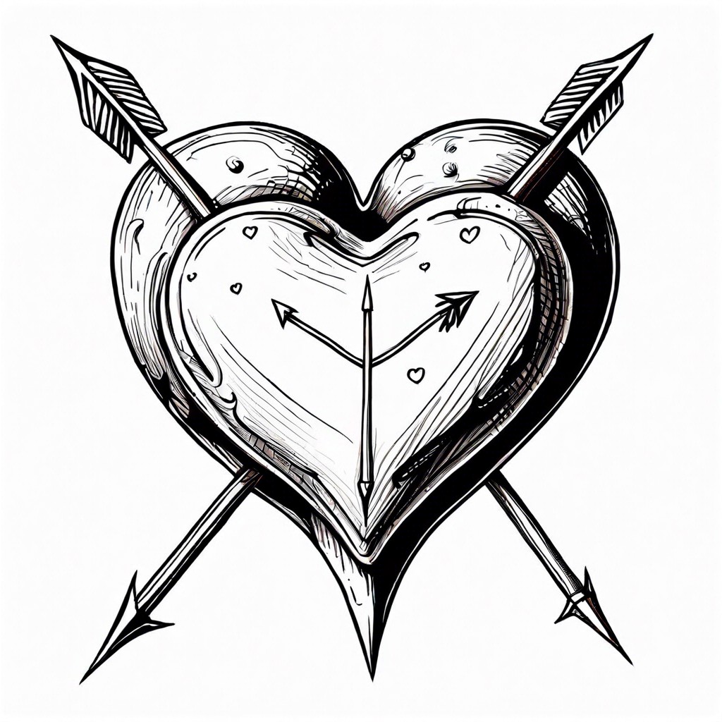 heart shape with an arrow through it