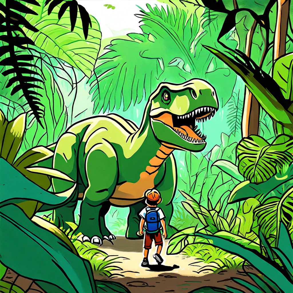 lost in a dinosaur jungle