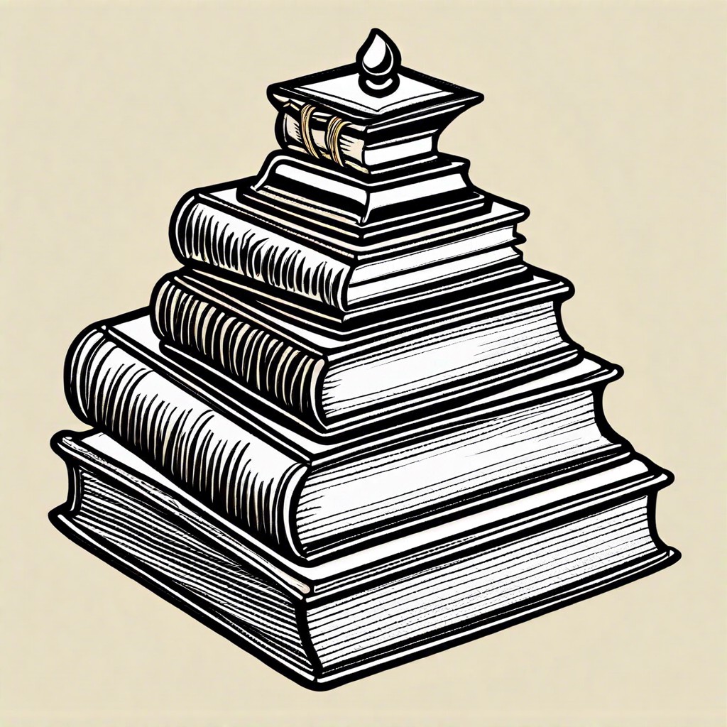 miniature book stack