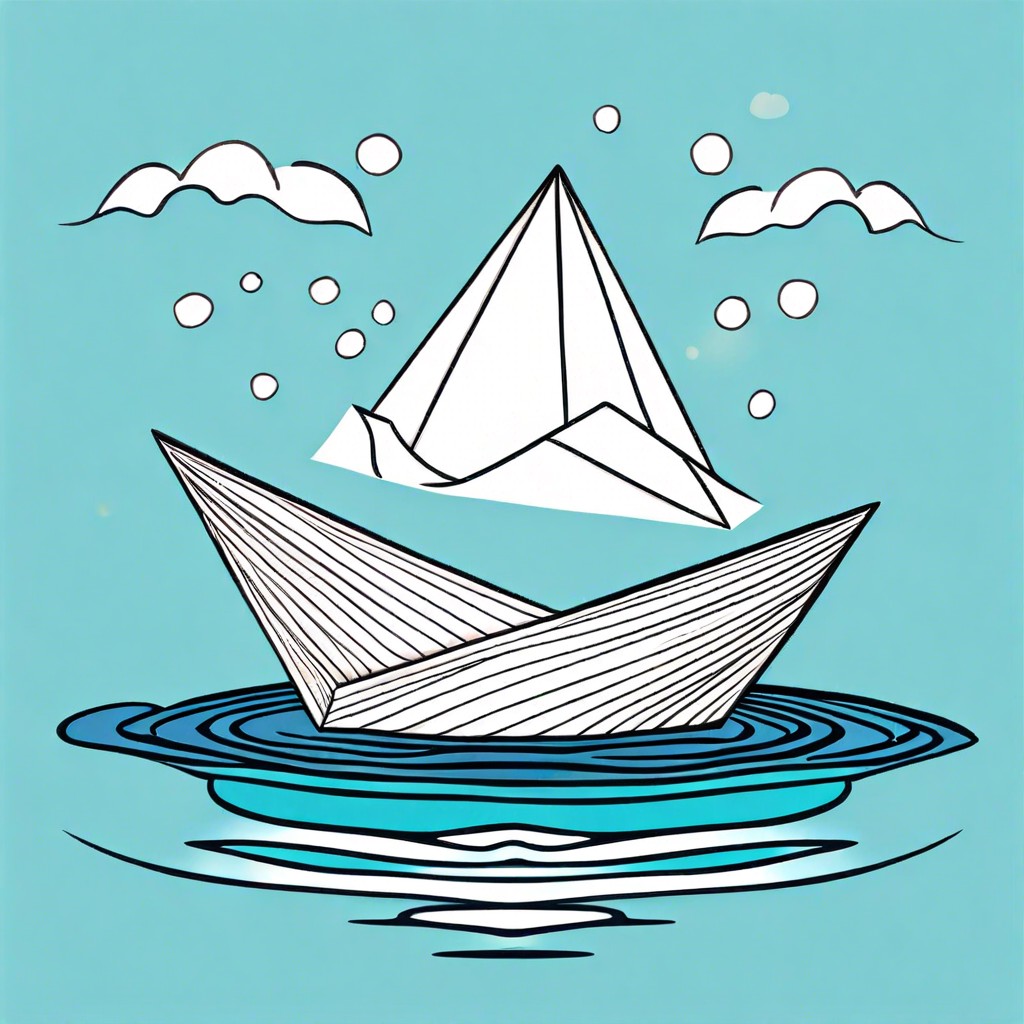 paper boat on gentle ripples