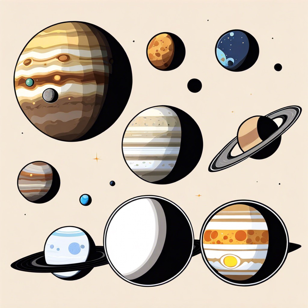 planets of the solar system in relative size